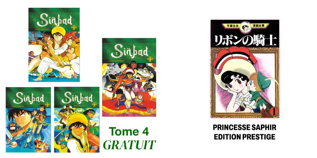 Précommandes Sinbad et réédition de Princesse Saphir