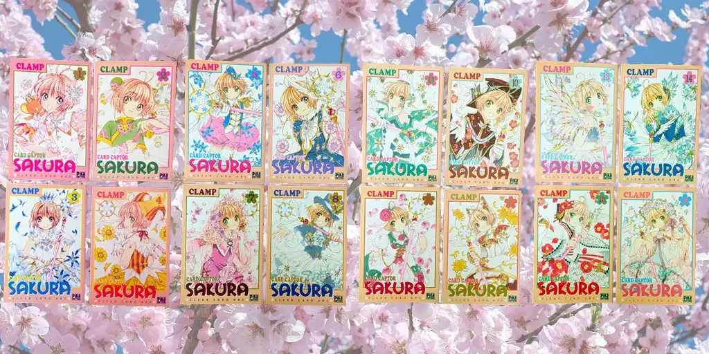 Les couvertures des 16 tomes de Card Captor Sakura Clear Card Arc