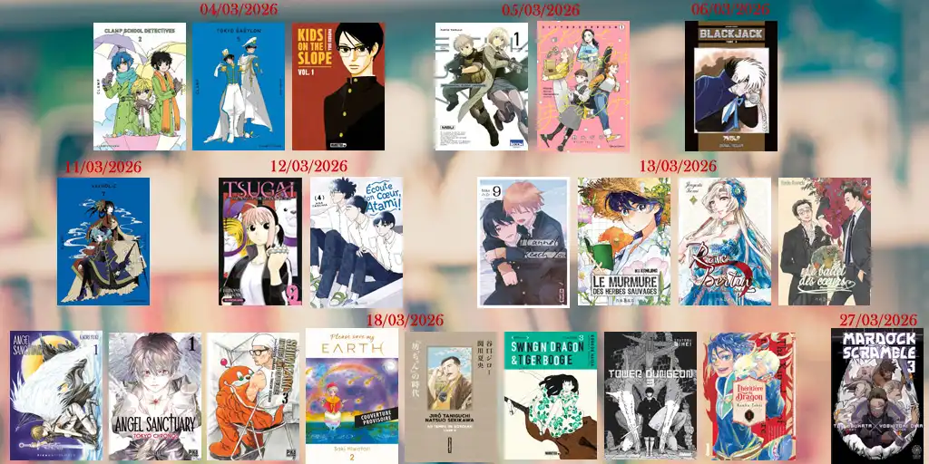Ma sélection dans le planning mangas de mars 2026