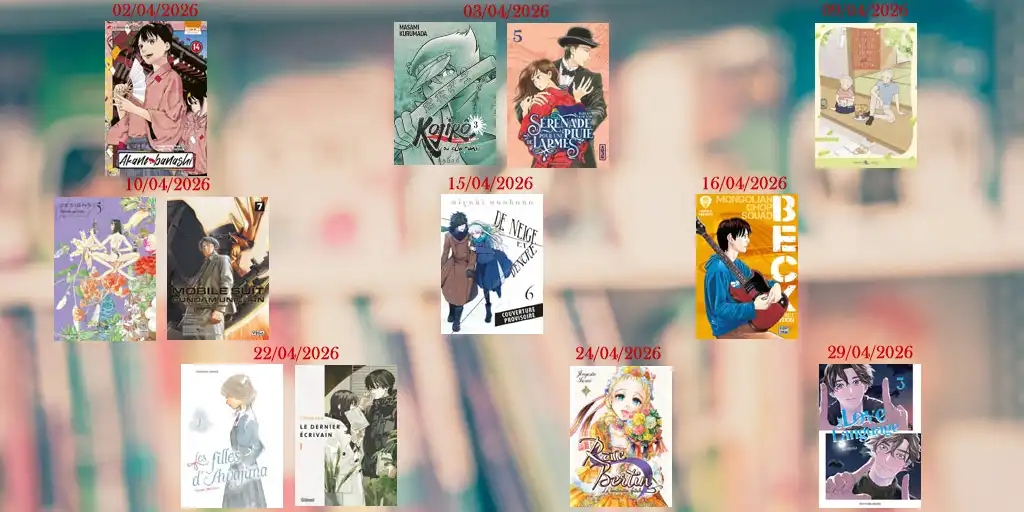 Ma sélection dans le planning mangas d'avril 2026
