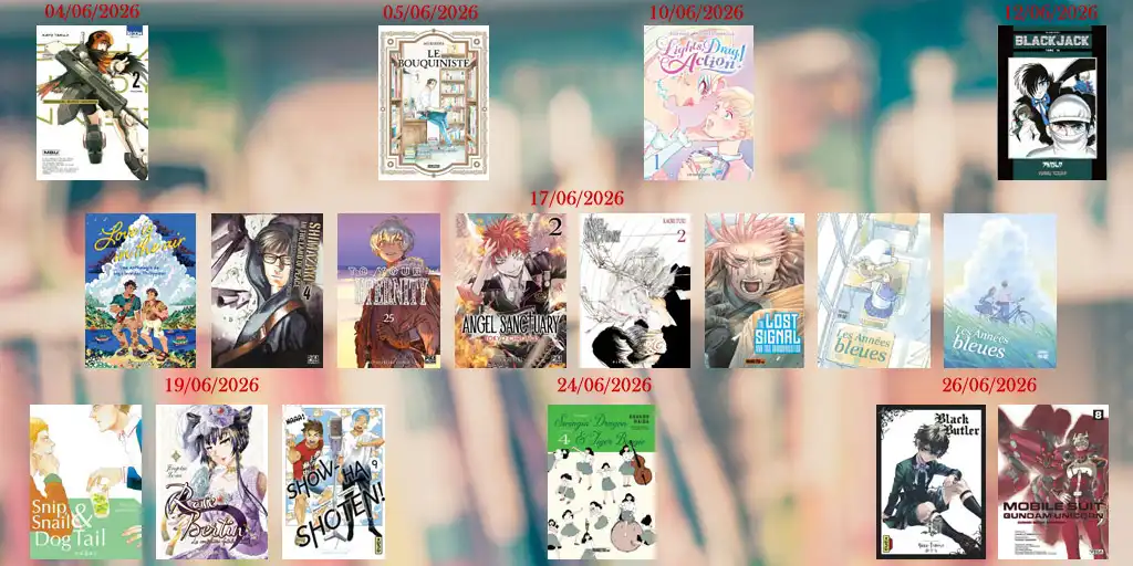 Sélection mangas du planning de juin 2026