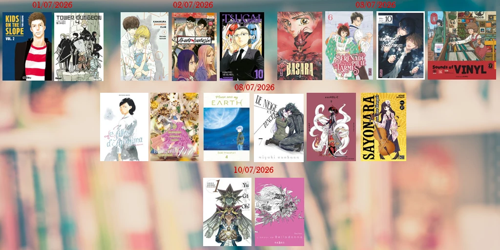 Ma sélection de mangas dans le planning des sorties de juillet 2026