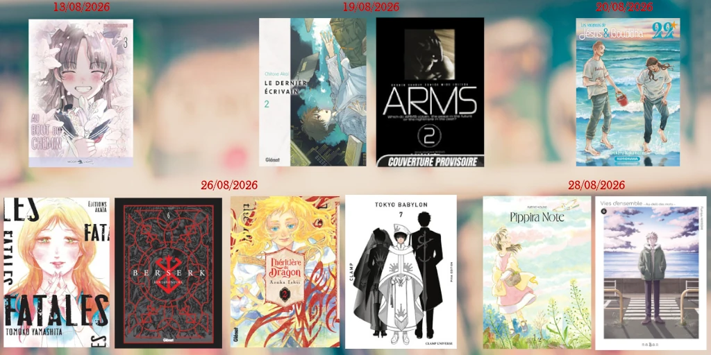 Sélection dans le planning mangas d'août 2026