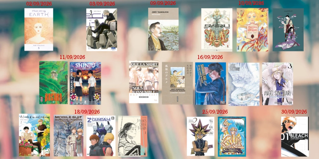 Sélection mangas dans le planning de septembre 2026